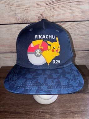 EUC Pokemon Pikachu 25th Anniversary Snap Back Hat